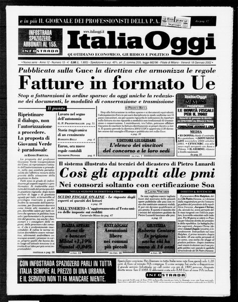 Italia oggi : quotidiano di economia finanza e politica